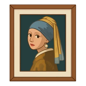 Illustration of Girl with the pearl earring