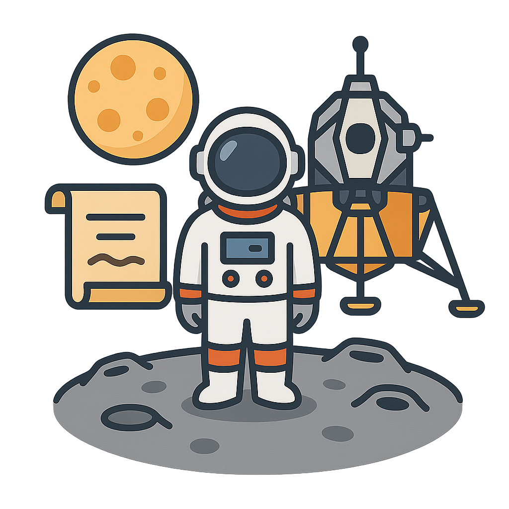 Illustration of The Moon Landing