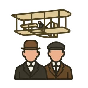 Illustration of The Wright Brothers’ First Flight