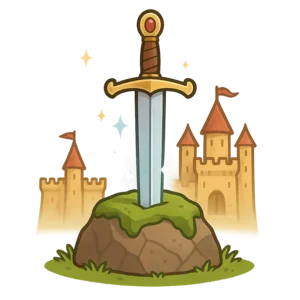 Illustration of King Arthur & the Knights of the Round Table