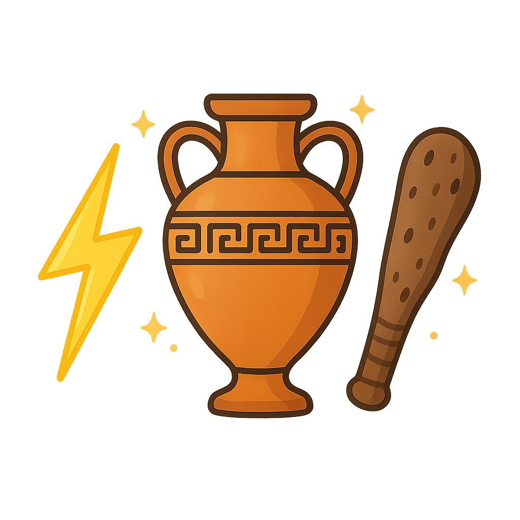 Illustration of Greek Mythology: Zeus, Hercules, Athena