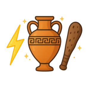 Illustration of Greek Mythology: Zeus, Hercules, Athena