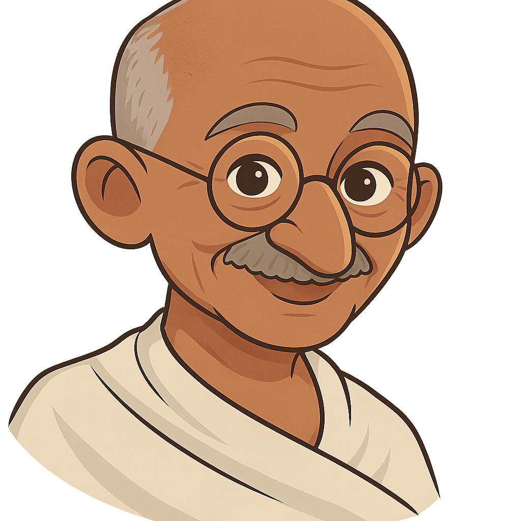 Portrait of Mohandas Gandhi