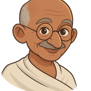 Portrait of Mohandas Gandhi