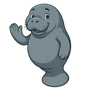 Illustration of West Indian Manatee