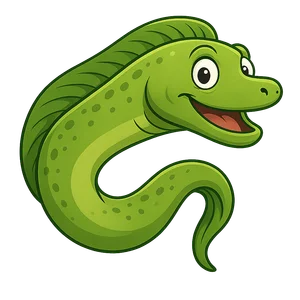 Illustration of Green Moray Eel