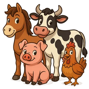 Illustration of Farm Animals