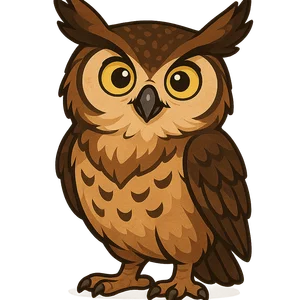 Illustration of Great Horned Owl