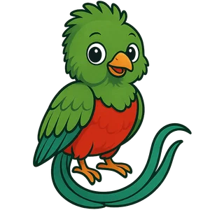 Illustration of Resplendent Quetzal