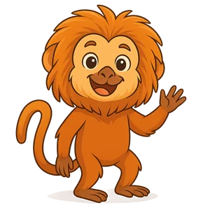 Illustration of Golden Lion Tamarin