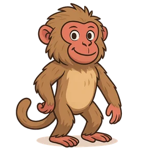Illustration of Japanese Macaque