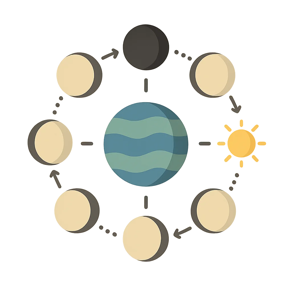 Illustration of Moon Phases