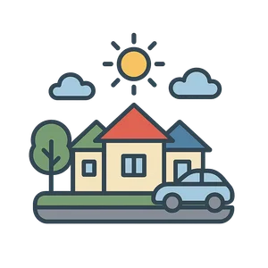 Illustration of Suburbia