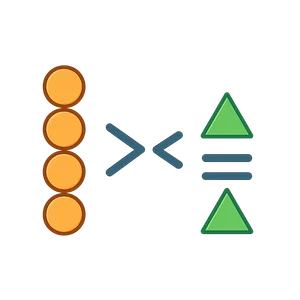 Illustration of Comparing Numbers (More, Less, Equal)