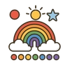 Illustration of Colors and the Rainbow