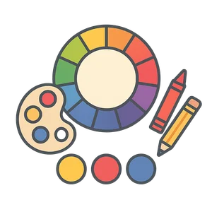 Illustration of Colors and the Color Wheel