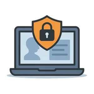 Illustration of Online Privacy (Keeping Personal Information Private)