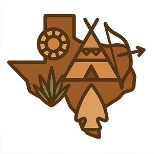 Illustration of American Indians of Texas