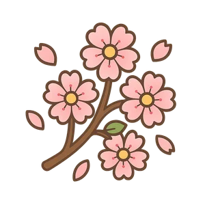 Illustration of Cherry Blossoms (Sakura)