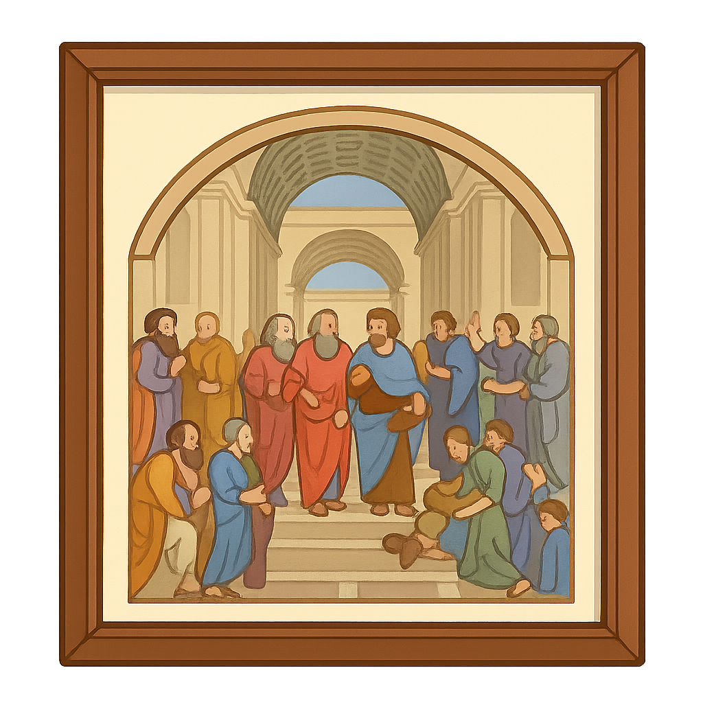 Illustration of The School of Athens