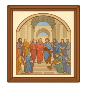 Illustration of The School of Athens