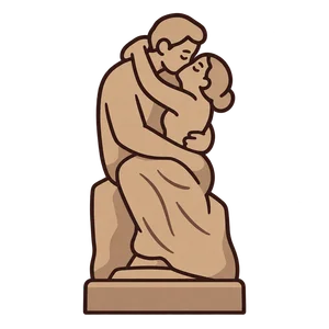Illustration of The Kiss