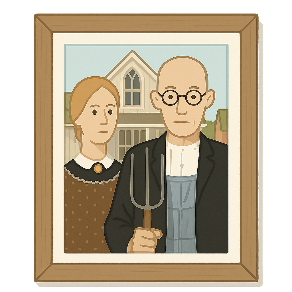 Illustration of American Gothic