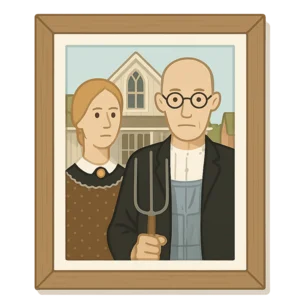 Illustration of American Gothic