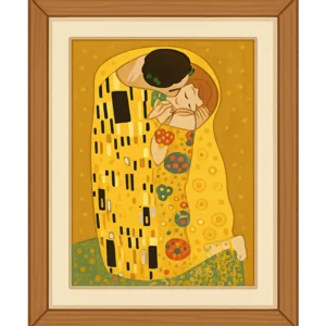 Illustration of The Kiss - Gustav Klimt
