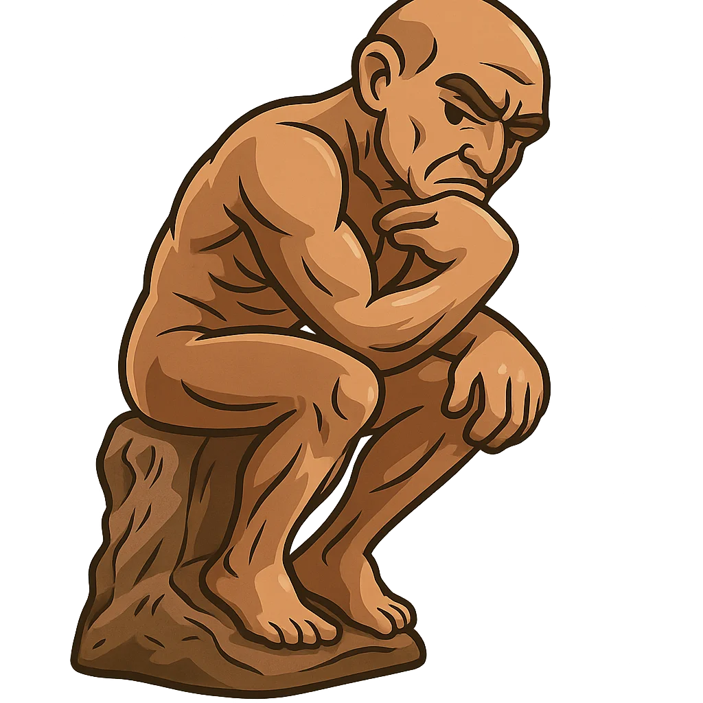 Illustration of The Thinker - Rodin