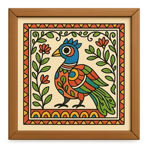 Illustration of Madhubani Painting