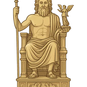 Illustration of Statue of Zeus at Olympia