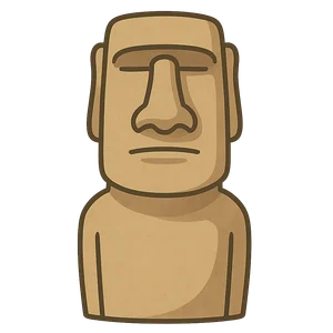 Illustration of Moai
