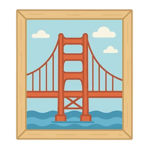 Illustration of Golden Gate Bridge