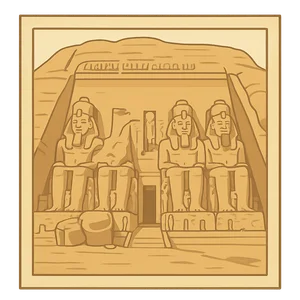 Illustration of Abu Simbel Temples
