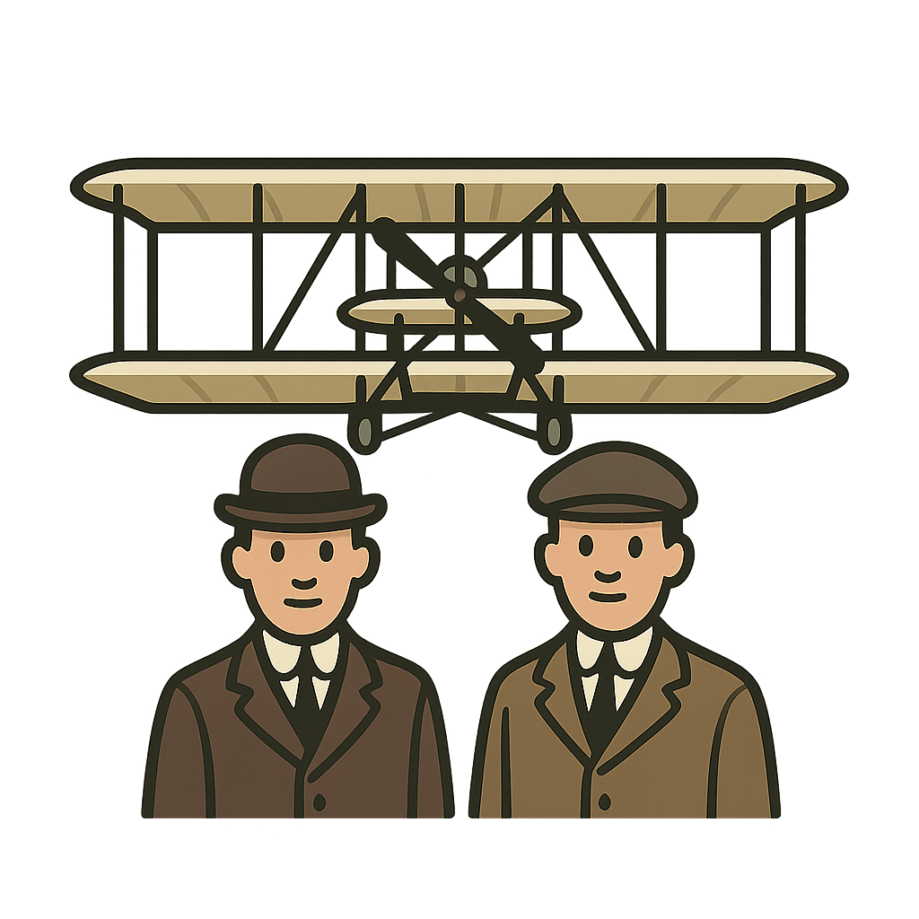 Illustration of Invention of the Airplane