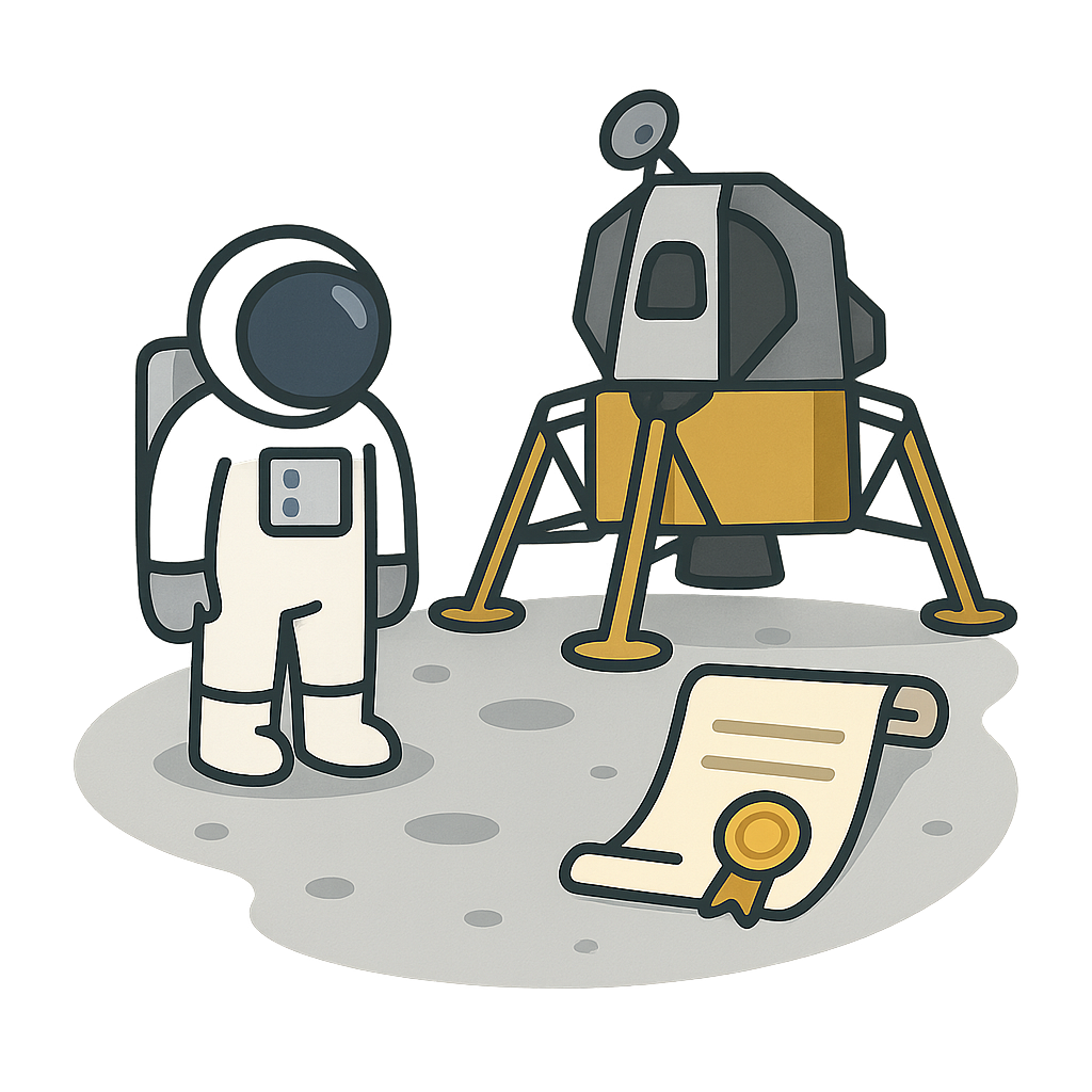 Illustration of First Moon Landing (1969)