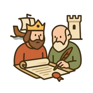 Illustration of Signing of the Magna Carta (1215)