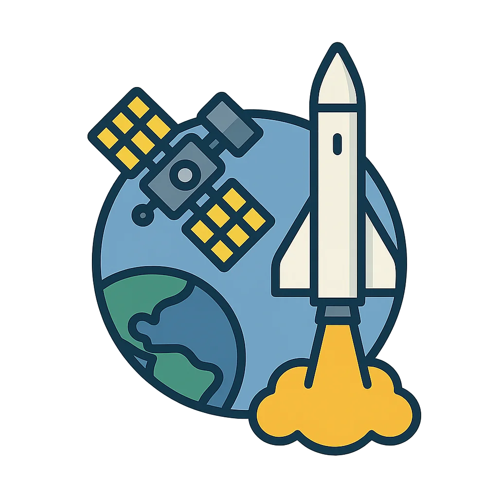 Illustration of The First GPS Satellite Launched (1978)