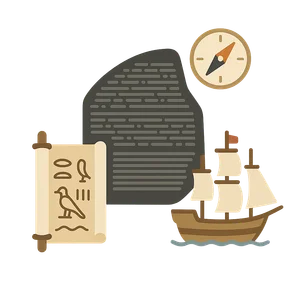 Illustration of Discovery of the Rosetta Stone (1799)