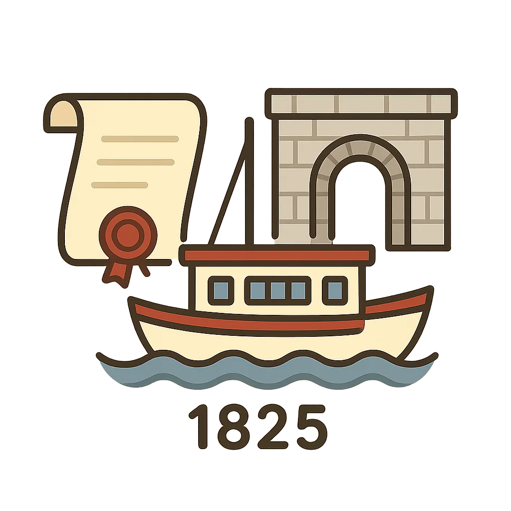 Illustration of Opening of the Erie Canal (1825)