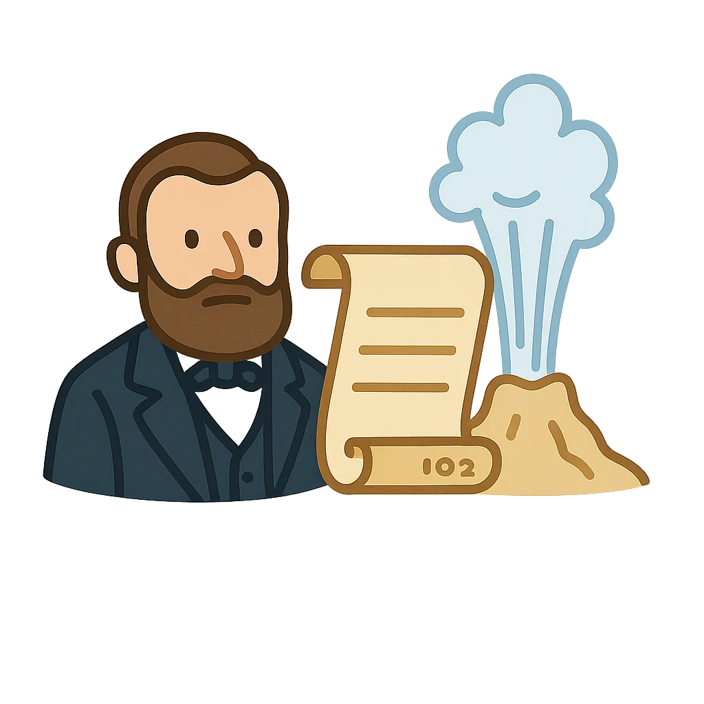 Illustration of Yellowstone Becomes the First National Park (1872)