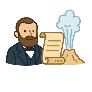 Illustration of Yellowstone Becomes the First National Park (1872)