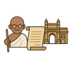 Illustration of Indian Independence Movement
