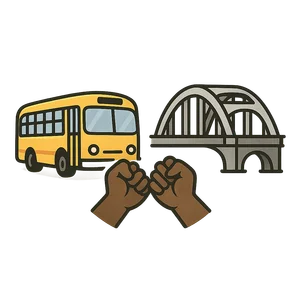 Illustration of Montgomery Bus Boycott