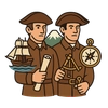Illustration of Lewis and Clark Expedition