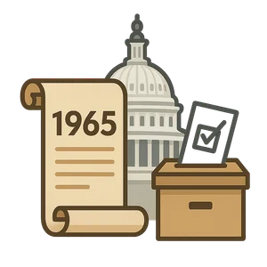 Illustration of Voting Rights Act of 1965