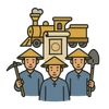 Illustration of Chinese Railroad Workers