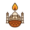 Illustration of Diwali