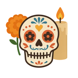Illustration of Día de los Muertos